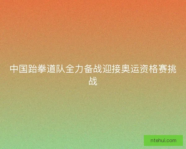 中国跆拳道队全力备战迎接奥运资格赛挑战
